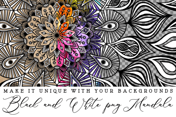Black and White Mandala Transparent PNG: A Versatile Asset for Designers
