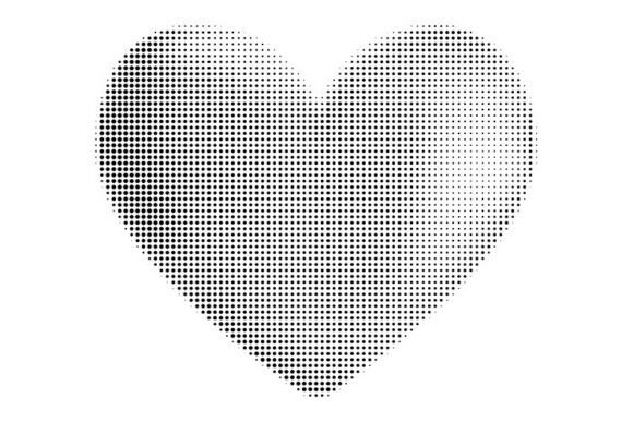 Black Halftone Heart: A Minimalist Asset for Modern Design