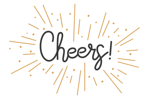 Celebrate with Style: Cheers Hand Drawn Label