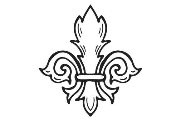 Classic French Flower in Vintage Heraldic Decorative Style: A Guide to Digital Assets and Design Applications