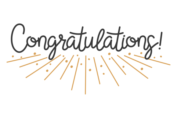 Congratulation Hand Drawn Word. Decorati