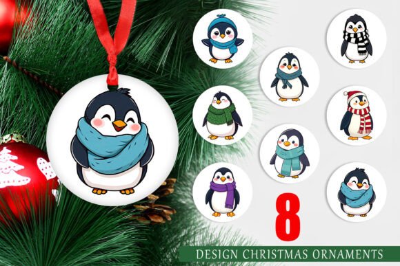Creating Festive Magic with the Ornament Penguin with Scarf Printable Design