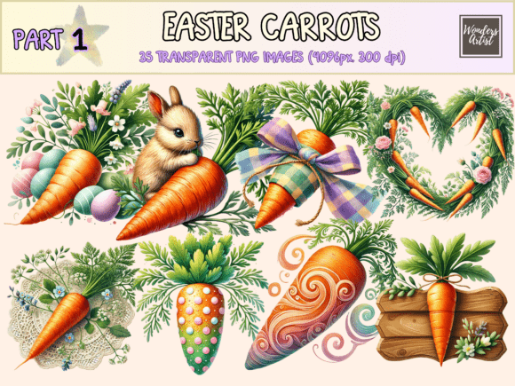 Easter Carrots P1 Clipart: A Guide for Creative Projects