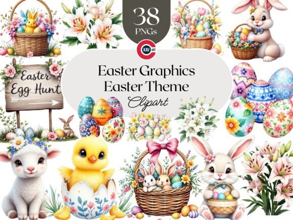 Easter Graphics Bundle and Easter Bunny Clipart: Elevating Your Spring Designs