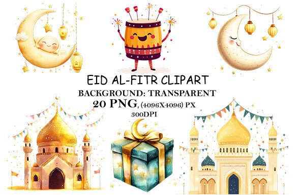 Eid Al-Fitr Clipart for Creative Projects