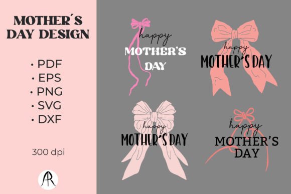 Elevate Your Mother’s Day Crafts with Elegant Hand-Drawn Bow SVGs