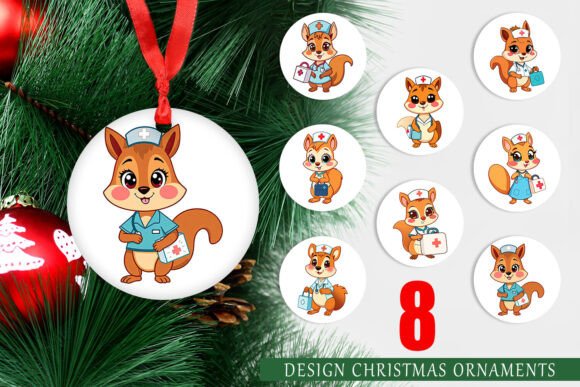 Elevating Holiday Branding: The Strategic Appeal of the Ornament Nurse Squirrel Design Set