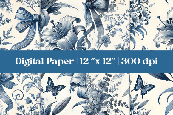 Embracing Elegance: A Guide to Blue Toile Chinoiserie Digital Paper for Modern Creatives
