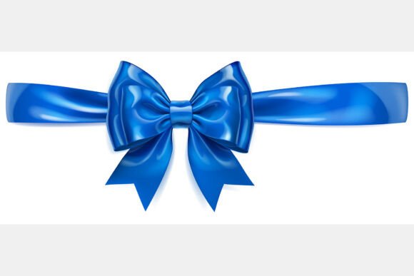 Evaluating the Beautiful Blue Bow with Ribbon for Professional Design