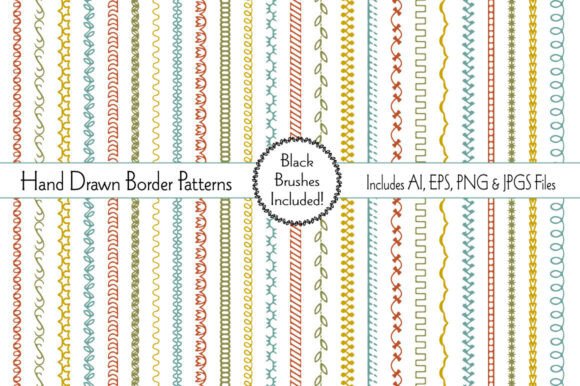 Hand Drawn Border Patterns with Brushes