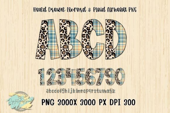 Hand Drawn Leopard Plaid Alphabet PNG: Elevating Modern Digital Design