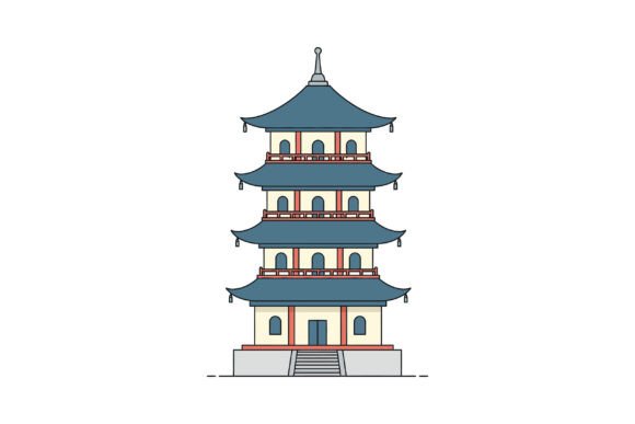 Integrating Traditional Asian Pagoda Building Design into Modern Creative Workflows