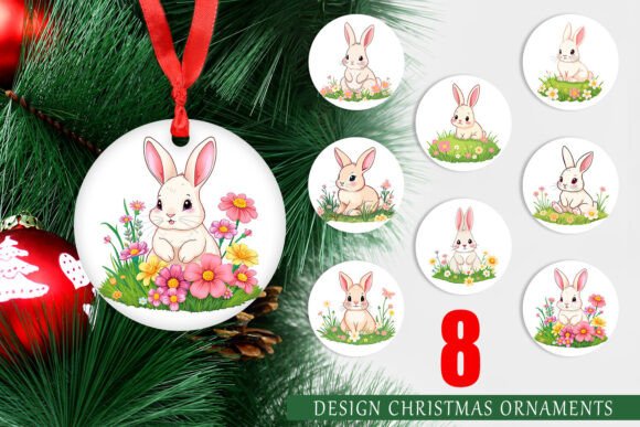 Ornament Spring Bunny: A Versatile Digital Design for Holiday Decor