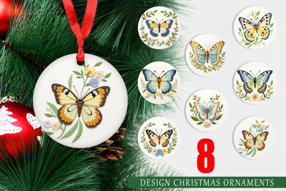 Painted Lady Butterfly Ornament Designs