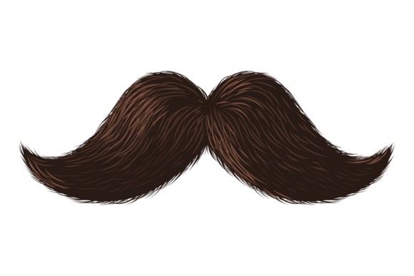 Realistic Brown Moustache. Facial Hair S: Integrating High-Quality Assets into Creative Workflows