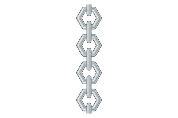 Steel Chain Border: Seamless Metal Decor