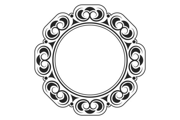 Strategic Visual Framing: Leveraging the Antique Round Border with Vintage Pattern