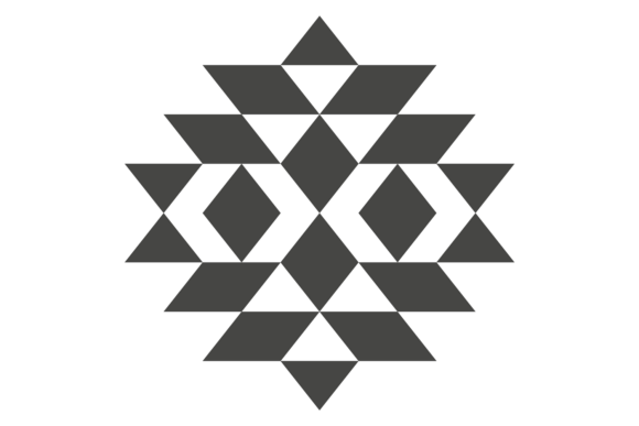 Strategic Visual Identity: Leveraging the Ethic Geometric Motif. Black Shape Decor