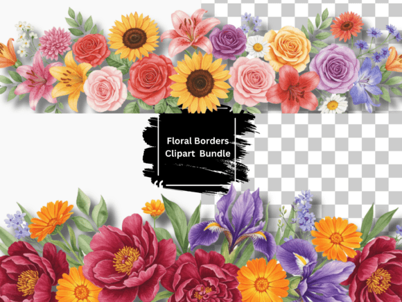 Watercolor Floral Borders: Elegant Design